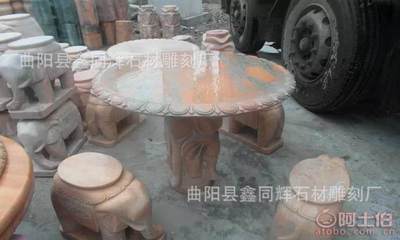 曲陽鑫同輝廠家直銷天然大理石石桌石凳，庭院石材桌凳現貨供應